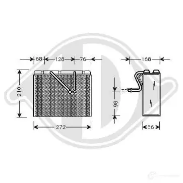 Испаритель кондиционера DIEDERICHS 2098982 dcv1090 VQ7 GYD