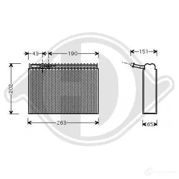 Испаритель кондиционера DIEDERICHS dcv1101 2098993 4R 0LY