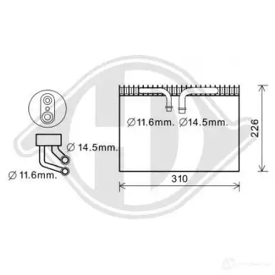 Испаритель кондиционера DIEDERICHS dcv1116 2099008 UY0U L
