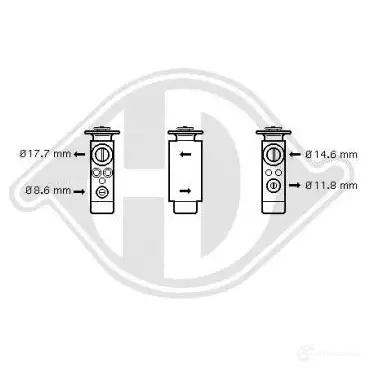 Расширительный клапан кондиционера DIEDERICHS 14D ARE dce1102 2094209 изображение 0