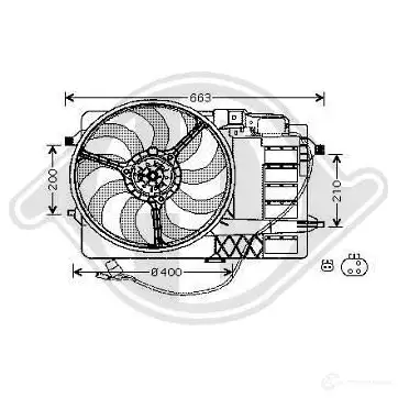 Вентилятор радиатора DIEDERICHS FU O8ST dcl1041 2095382 изображение 0