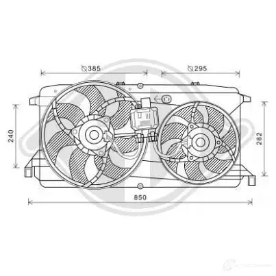 Вентилятор радиатора DIEDERICHS dcl1298 1221993135 JX4BEF R изображение 0