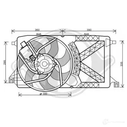 Вентилятор радиатора DIEDERICHS dcl1130 2095472 E1 YQS изображение 0