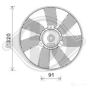 Вентилятор радиатора DIEDERICHS O IAFB3 2095630 dcl1284 изображение 0