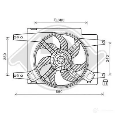 Вентилятор радиатора DIEDERICHS AD 8F1A dcl1030 2095371 изображение 0