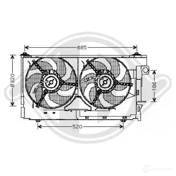 Вентилятор радиатора DIEDERICHS dcl1066 F UVTW 2095407 изображение 0