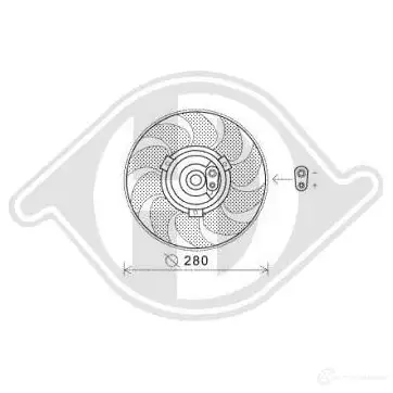 Вентилятор радиатора DIEDERICHS 2095563 dcl1218 Y4HRU Y изображение 0