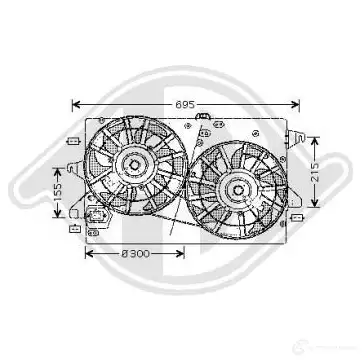 Вентилятор радиатора DIEDERICHS dcl1114 UDGO KU 2095456