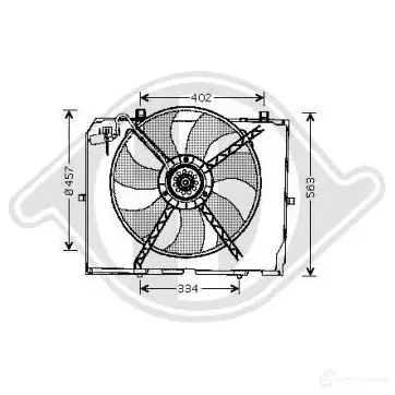 Вентилятор радиатора DIEDERICHS 2095480 L W0F2V dcl1137 изображение 0