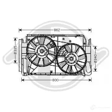 Вентилятор радиатора DIEDERICHS 6I4AQ XU 2095551 dcl1206 изображение 0