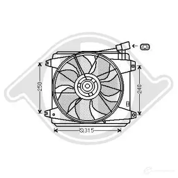 Вентилятор радиатора DIEDERICHS 6 6VHI0 2095395 dcl1054 изображение 0