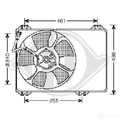 Вентилятор радиатора DIEDERICHS XT504B F 2095540 dcl1195 изображение 0