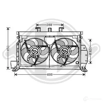 Вентилятор радиатора DIEDERICHS 2095399 dcl1058 BCD7 7D изображение 0