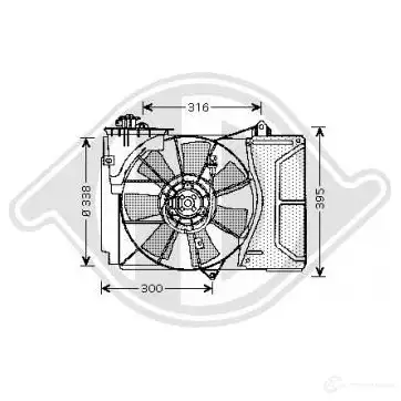 Вентилятор радиатора DIEDERICHS SK 8TT 2095549 dcl1204 изображение 0
