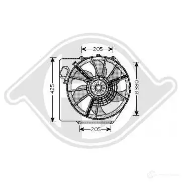 Вентилятор радиатора DIEDERICHS 88K66 X 2095527 dcl1183 изображение 0