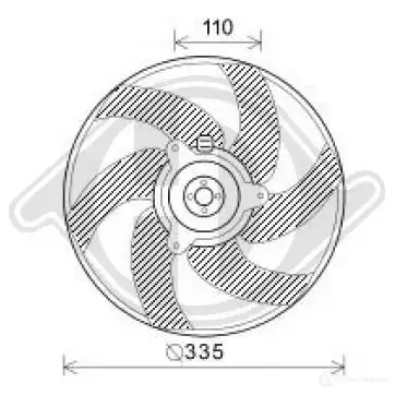 Вентилятор радиатора DIEDERICHS M SBWR dcl1050 2095391 изображение 0