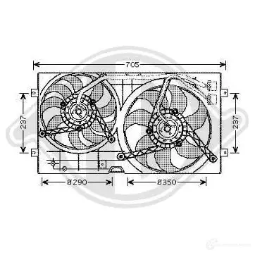 Вентилятор радиатора DIEDERICHS dcl1000 2095338 BZGN3 D изображение 0