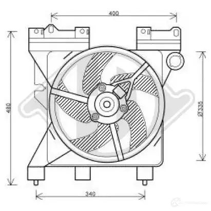 Вентилятор радиатора DIEDERICHS 2095408 Z A6Q1 dcl1067 изображение 0