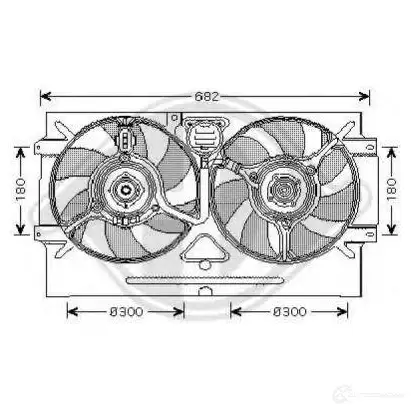Вентилятор радиатора DIEDERICHS 2083740 SL 9LH7Y 8220303 изображение 0