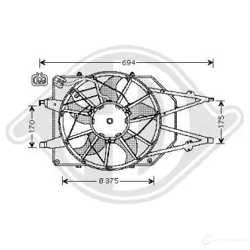 Вентилятор радиатора DIEDERICHS 2095463 RO Q6S dcl1121 изображение 0