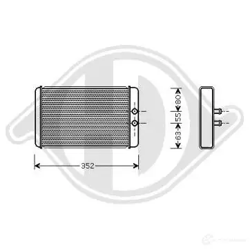 Радиатор печки, теплообменник DIEDERICHS 2095712 5I PS5Z dcm1080 изображение 0