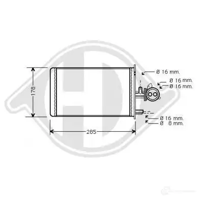 Радиатор печки, теплообменник DIEDERICHS AD IZ4 dcm1181 2095813 изображение 0