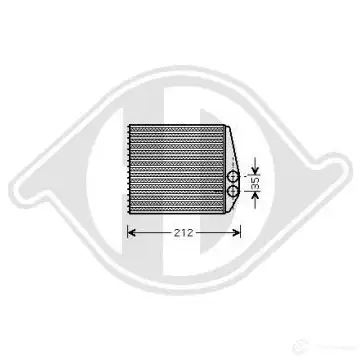 Радиатор печки, теплообменник DIEDERICHS E1OHM4 A dcm1170 2095802 изображение 0