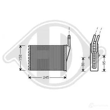 Радиатор печки, теплообменник DIEDERICHS dcm1212 2095844 NTLK N13 изображение 0