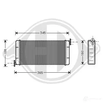 Радиатор печки, теплообменник DIEDERICHS 2095760 dcm1128 AEBW UX изображение 0