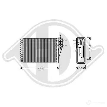 Радиатор печки, теплообменник DIEDERICHS dcm1188 2095820 T 33KXT6