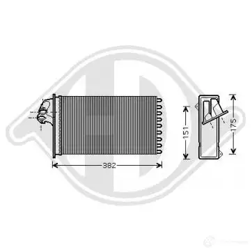 Радиатор печки, теплообменник DIEDERICHS dcm1139 2095771 VGAYR O9 изображение 0
