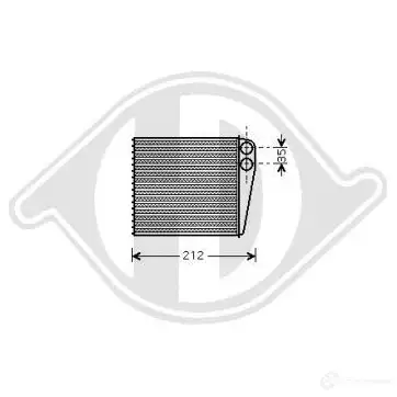 Радиатор печки, теплообменник DIEDERICHS U7KE YZN dcm1064 2095696 изображение 0