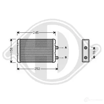 Радиатор печки, теплообменник DIEDERICHS dcm1076 2095708 CH EWZ изображение 0
