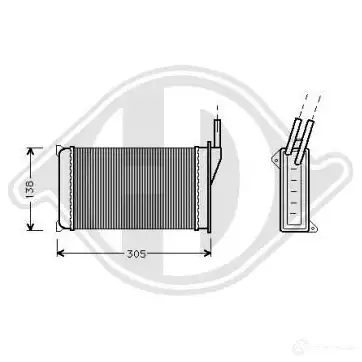 Радиатор печки, теплообменник DIEDERICHS dcm1089 2095721 H4FX4 Q изображение 0