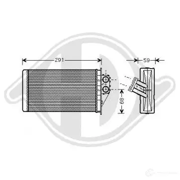 Радиатор печки, теплообменник DIEDERICHS SC BD1 dcm1185 2095817 изображение 0