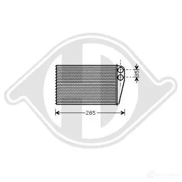 Радиатор печки, теплообменник DIEDERICHS dcm1216 2095848 KS SY58Y изображение 0