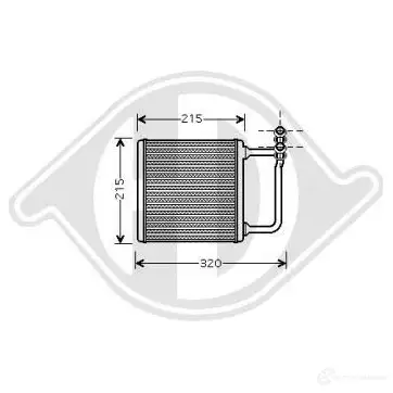 Радиатор печки, теплообменник DIEDERICHS dcm1146 2095778 9U7DVV D изображение 0