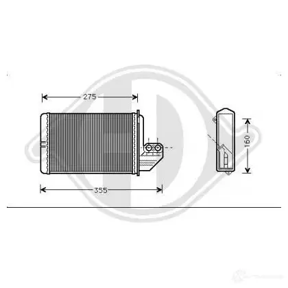 Радиатор печки, теплообменник DIEDERICHS dcm1031 2095663 N2NX R изображение 0