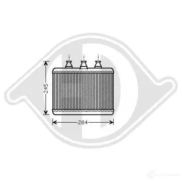Радиатор печки, теплообменник DIEDERICHS YF I8A3J 2095668 dcm1036 изображение 0