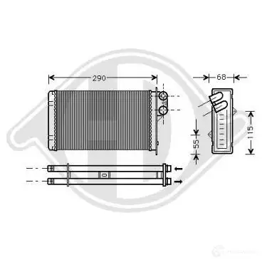 Радиатор печки, теплообменник DIEDERICHS dcm1180 2H XIE 2095812