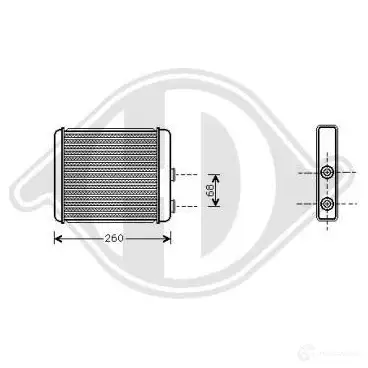 Радиатор печки, теплообменник DIEDERICHS 2095797 dcm1165 FF YYG изображение 0