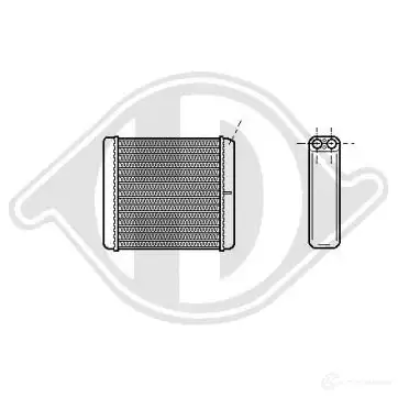 Радиатор печки, теплообменник DIEDERICHS 2095793 dcm1161 V7W8L X изображение 0