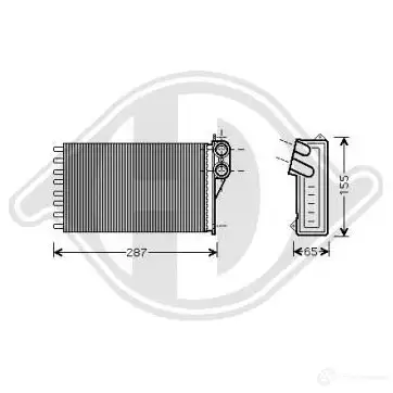 Радиатор печки, теплообменник DIEDERICHS 2095687 dcm1055 GI 5AM5Y изображение 0
