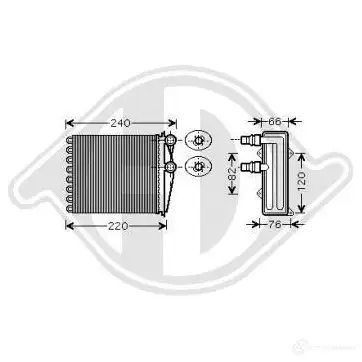 Радиатор печки, теплообменник DIEDERICHS 7O YM3VJ dcm1217 2095849 изображение 0