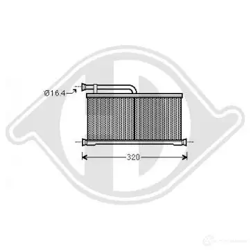 Радиатор печки, теплообменник DIEDERICHS 2095655 VABU W dcm1023 изображение 0