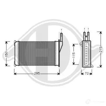 Радиатор печки, теплообменник DIEDERICHS G7TN D1 2095723 dcm1091 изображение 0