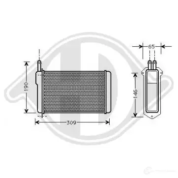 Радиатор печки, теплообменник DIEDERICHS dcm1112 2095744 M OS58L изображение 0