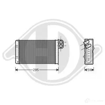 Радиатор печки, теплообменник DIEDERICHS 2095819 dcm1187 CDB RL изображение 0