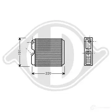 Радиатор печки, теплообменник DIEDERICHS dcm1164 2095796 U37Y G изображение 0
