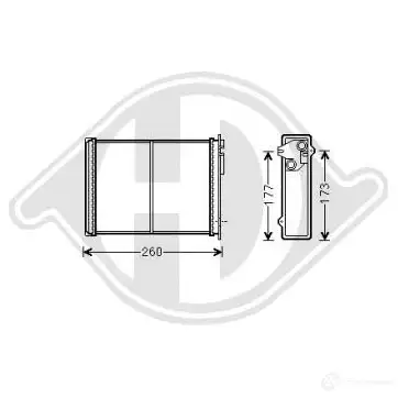 Радиатор печки, теплообменник DIEDERICHS 2095690 NP24 5 dcm1058